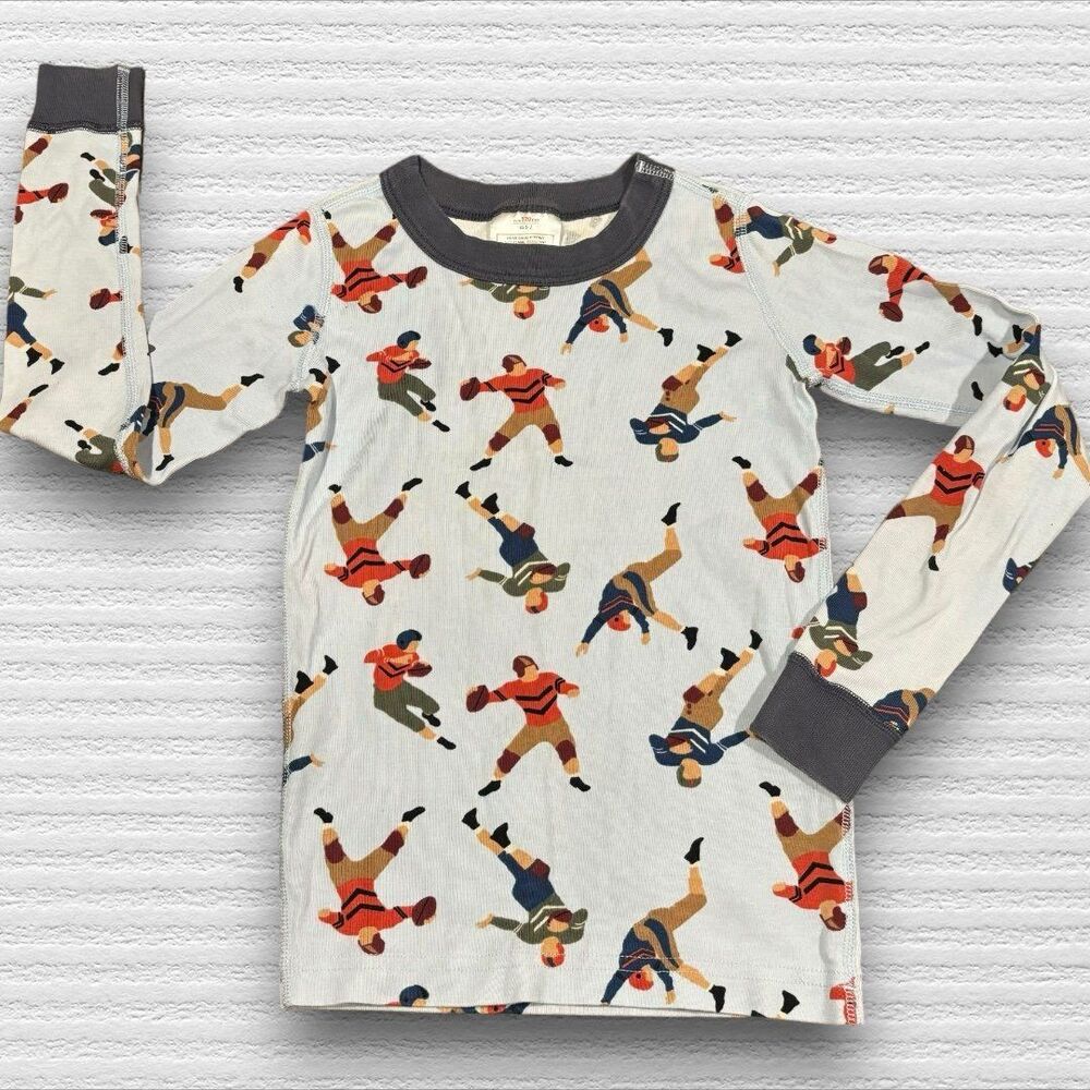 Hanna Andersson 6-7 Footabll Rugby Pajama Top